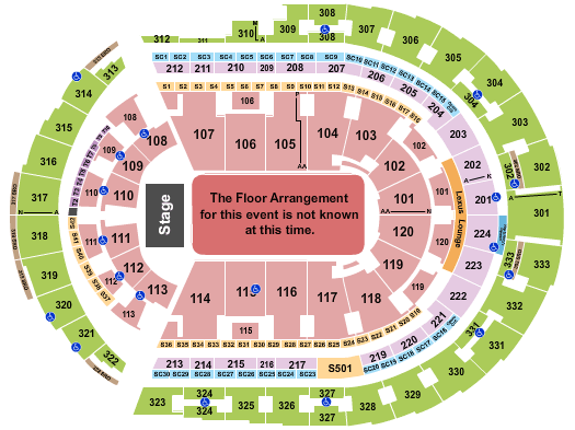 Bridgestone Arena SEC Tournament Seating Chart